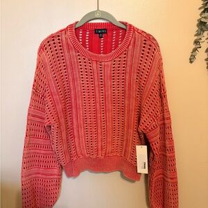 Timing Coral Knit Pullover